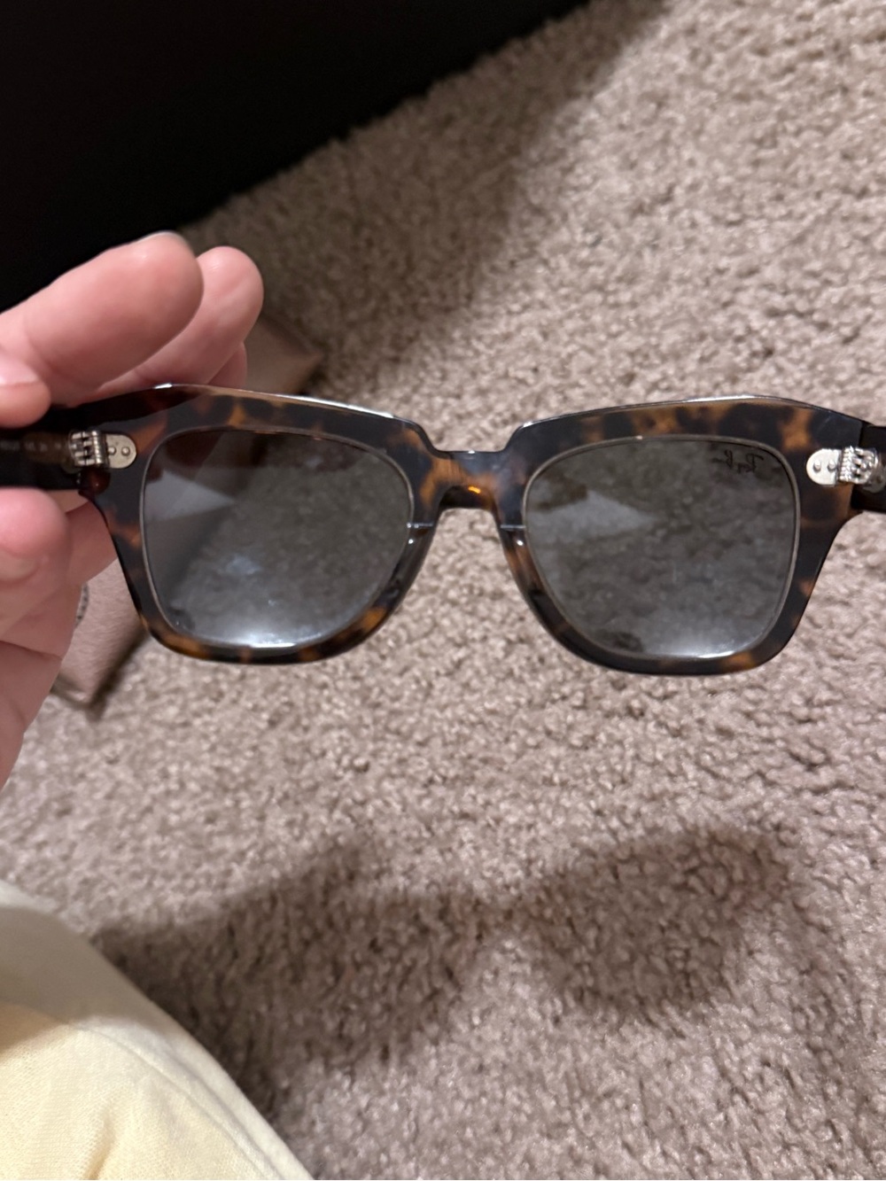 Ray-Ban State Street Sunglasses - Polished Havana with Dark Grey Lenses - Picture 4 of 6